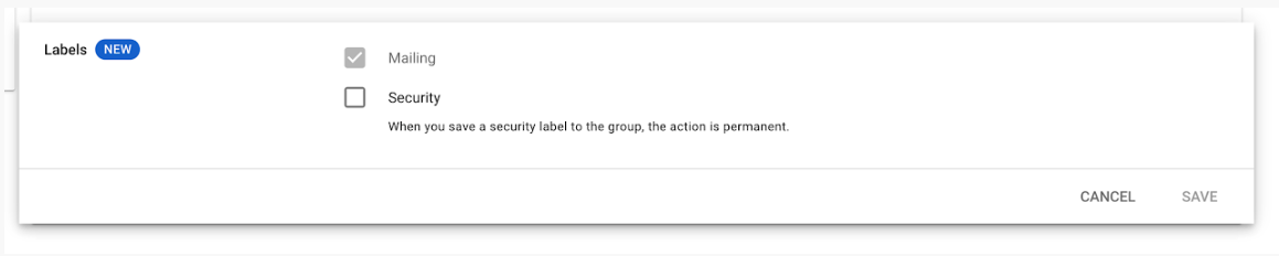 Labels for Security Box